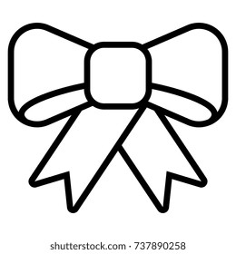 Vector Cartoon Bow Isolated On White Background