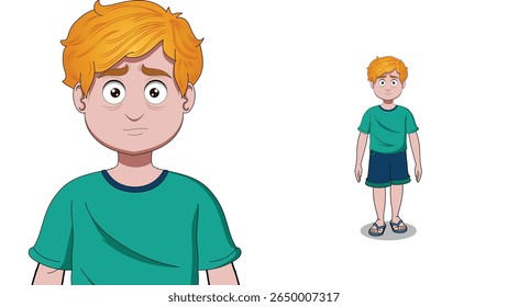 vector cartoon boy illustration ready to use
