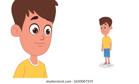 vector cartoon boy illustration ready to use