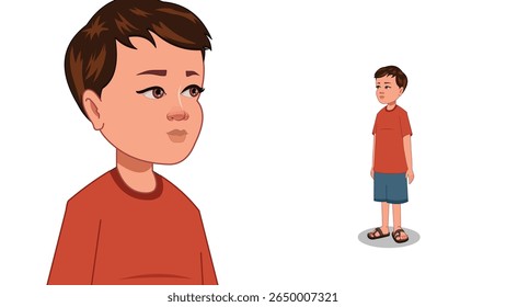 vector cartoon boy illustration ready to use