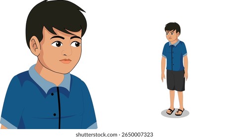 vector cartoon boy illustration ready to use