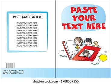 vector cartoon boys and girls book cover