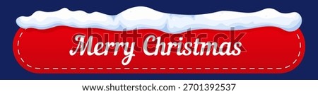 Vector cartoon bright red tags for New Year's design. Christmas and snow concept. Element for your designs, greeting cards, price tags, etc.