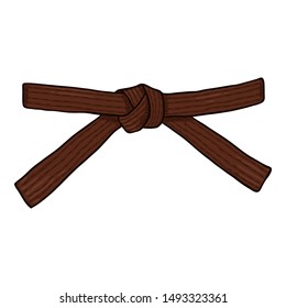 Vector Cartoon Brown Karate Belt