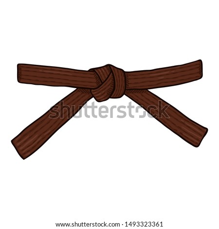 Vector Cartoon Brown Karate Belt