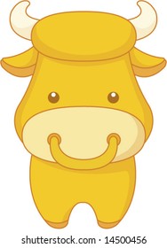 Vector of Cartoon Bull