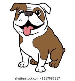 Vector Cartoon Bulldog