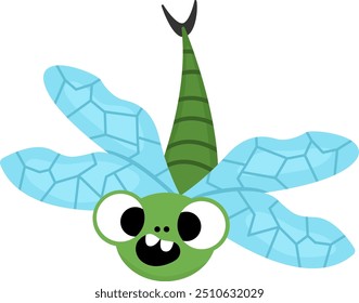 Vector de dibujos animados de abejorro. Divertido insecto prehistórico. Escarabajo del bosque. Abeja del bosque lindo o ilustración de avispa para niños aislados sobre fondo blanco. Icono de bicho tropical o de selva tropical
