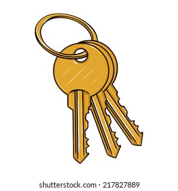 Vector Cartoon Bunch of Modern Keys