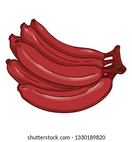 Vector Cartoon Bunch of Red Bananas
