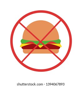 Vector Cartoon Burger  Icon Isolated Illustration