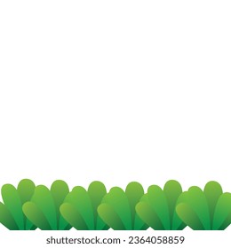 Vector cartoon bush on white background, vector illustration.