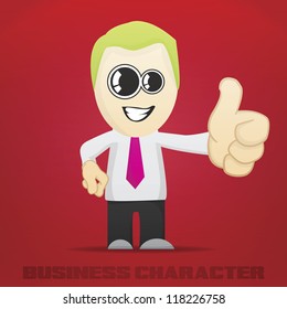 Vector Cartoon Business Character