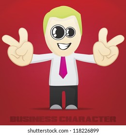 Vector Cartoon Business Character