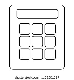 Vector Cartoon Calculator Isolated On White Background