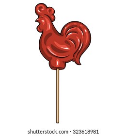 Vector Cartoon Candy Cock Lolipop