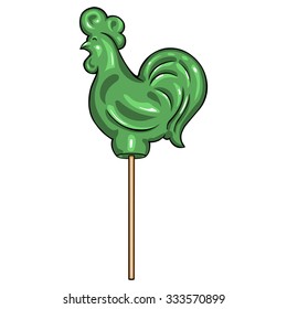 Vector Cartoon Candy Cock Lolipop
