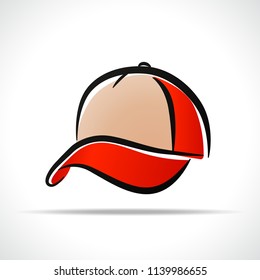 Vector cartoon cap design on white background