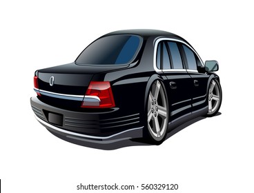 Vector cartoon car. Available EPS-10 separated by groups and layers.