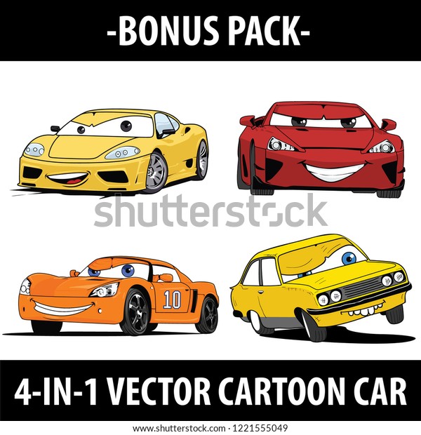 Vector Cartoon Car\
Illustration 4-in-1
