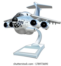 Vector Cartoon Cargo Airplane