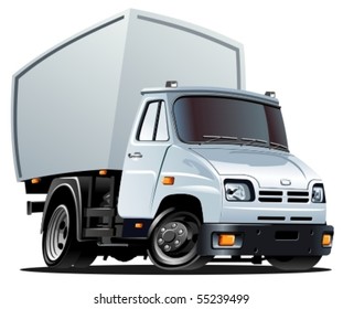 vector cartoon cargo truck