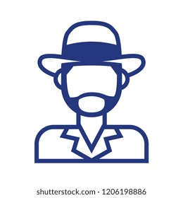 Vector Cartoon Caribbean Male Character Avatar Isolated