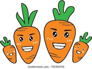 the vector of cartoon carrot design for cartoon book