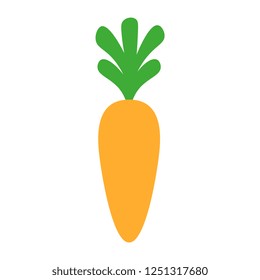 Vector Cartoon Carrot Icon Isolated On White Background