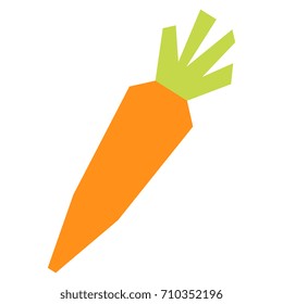 Vector Cartoon Carrot Isolated On White Background