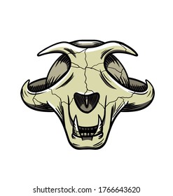 vector cartoon cats skull isolated