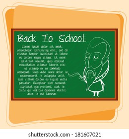 Vector Cartoon Chalkboard With Space For Text