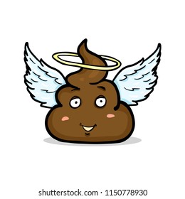 Vector Cartoon Character - Angel Shit Character