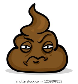 Vector Cartoon Character - Angry Piece of Shit