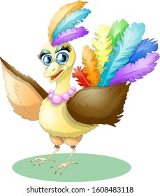 Vector cartoon character - bird parrot