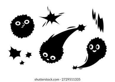 Vektor Cartoon Zeichen schwarzer Fleck
