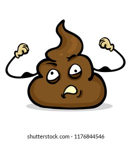 Vector Cartoon Character - Bodybuilding Shit Character