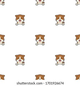 Vector cartoon character cat seamless pattern background for design.