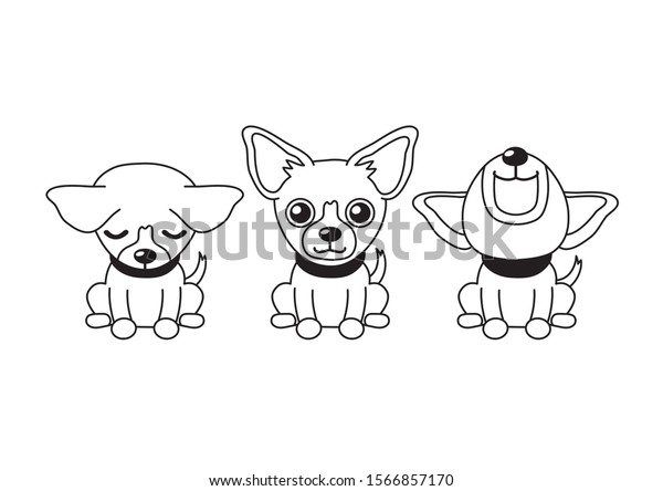 Vector Cartoon Character Chihuahua Dog Poses Stock Vector Royalty Free