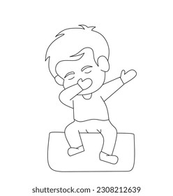 vector cartoon character colors and lines. cartoon characters with various hobbies and healthy activities (work, sports, and emotions)