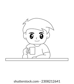 vector cartoon character colors and lines. cartoon characters with various hobbies and healthy activities (work, sports, and emotions)