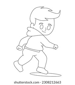 vector cartoon character colors and lines. cartoon characters with various hobbies and healthy activities (work, sports, and emotions)