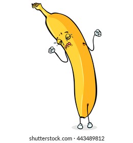 Vector Cartoon Character - Crying Banana