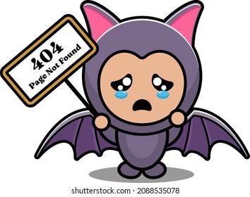 vector cartoon character cute bat animal mascot costume holding a board page not found