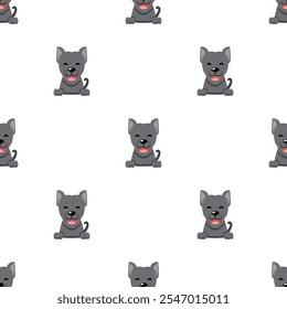 Vector cartoon character cute cane corso dog seamless pattern background for design.