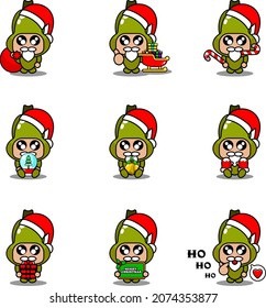 vector cartoon character cute chayote vegetable mascot costume set christmas bundle