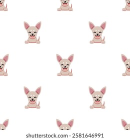 Vector cartoon character cute chihuahua dog seamless pattern background