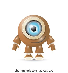 VECTOR Cartoon Character Cute Robot
