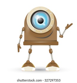 VECTOR Cartoon Character Cute Robot