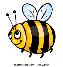 vector cartoon character: honeybee 